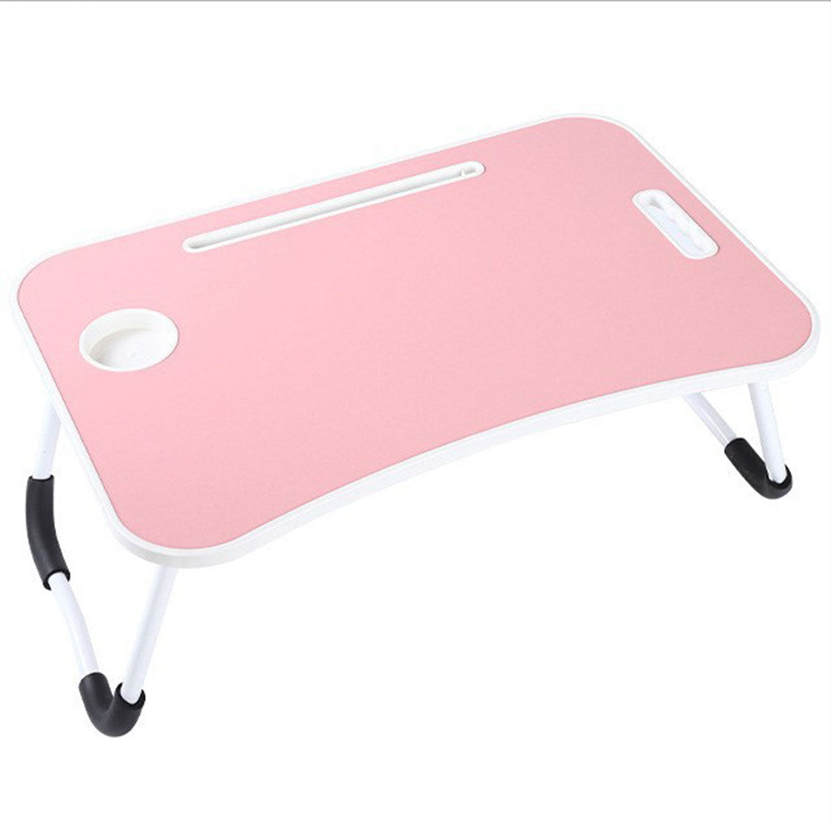 Foldable Laptop Bed Table Cup Slot and Device Stand