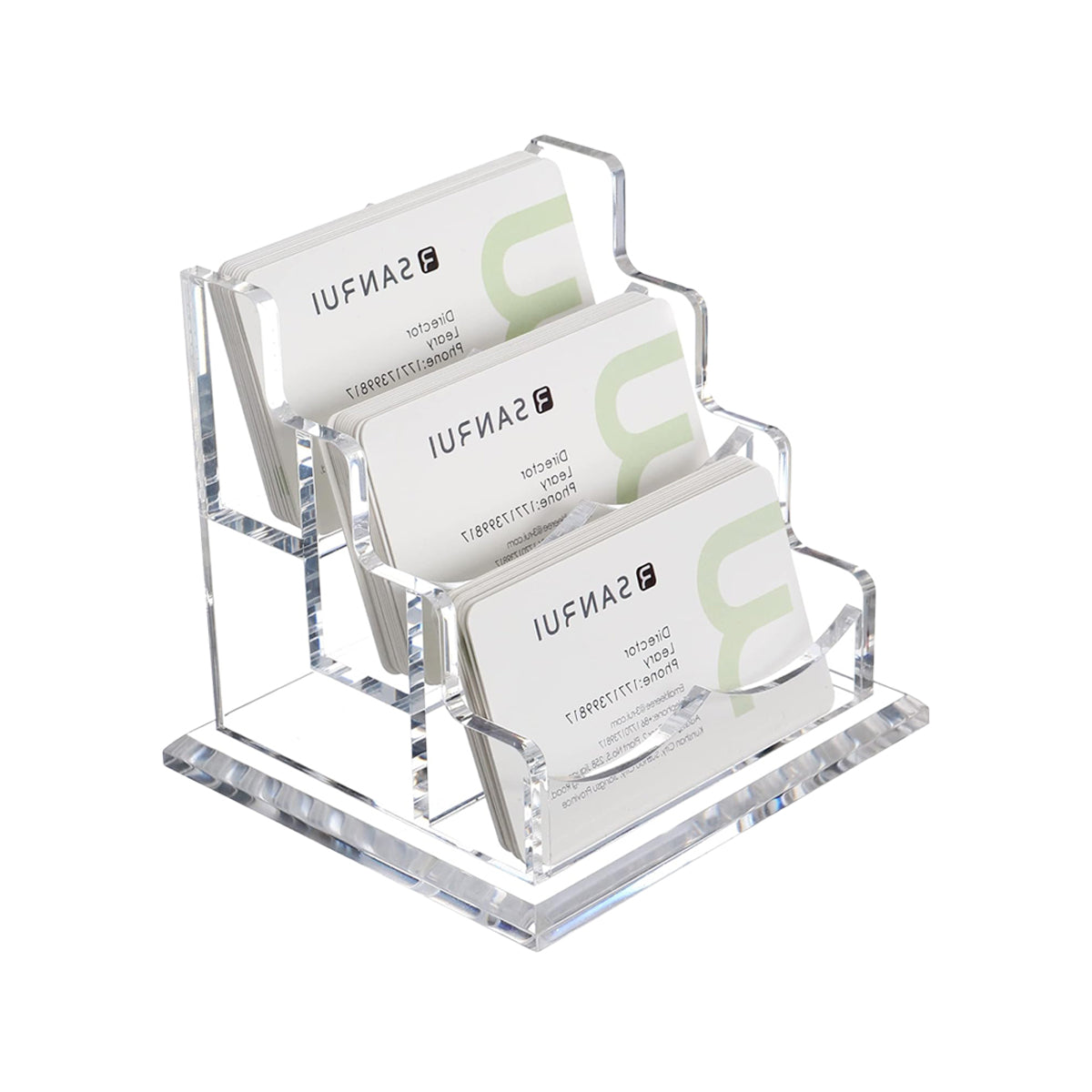 Acrylic Business Card Holder Desk Name Card Display Stand