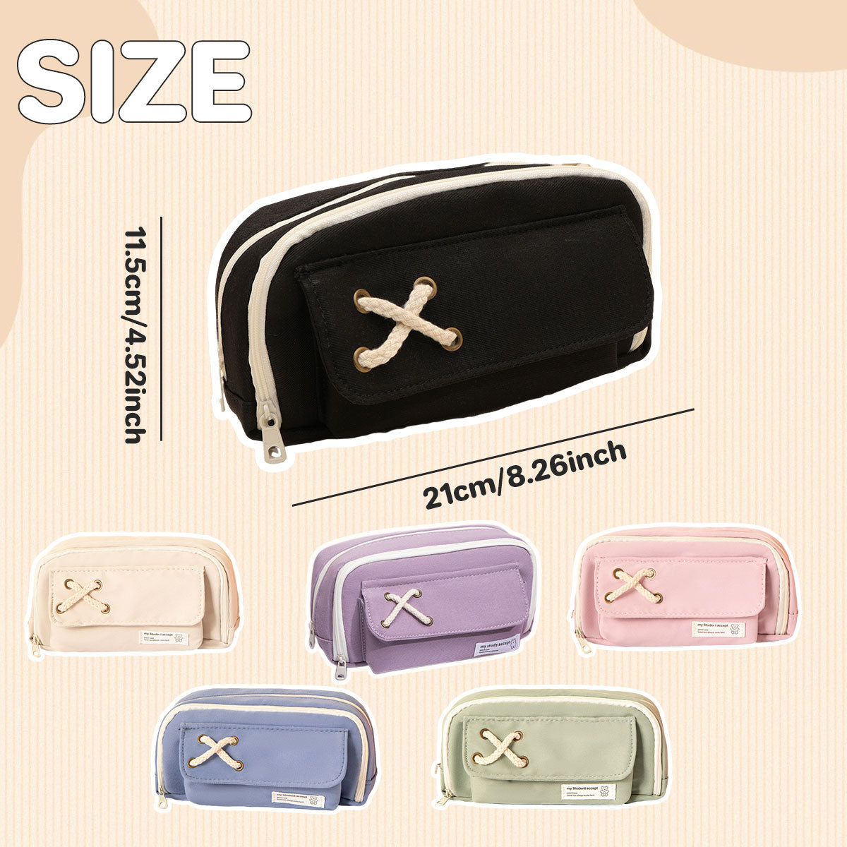 Pencil Case Large Capacity Layered Storage 6 Colours