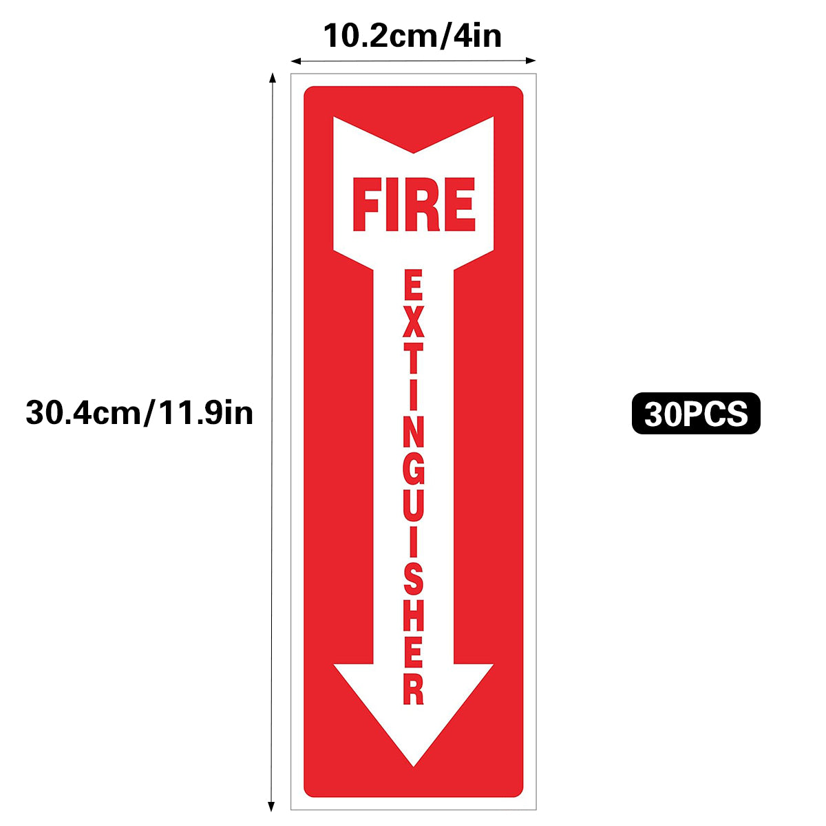 30 Pcs Fire Extinguisher Indicator Stickers