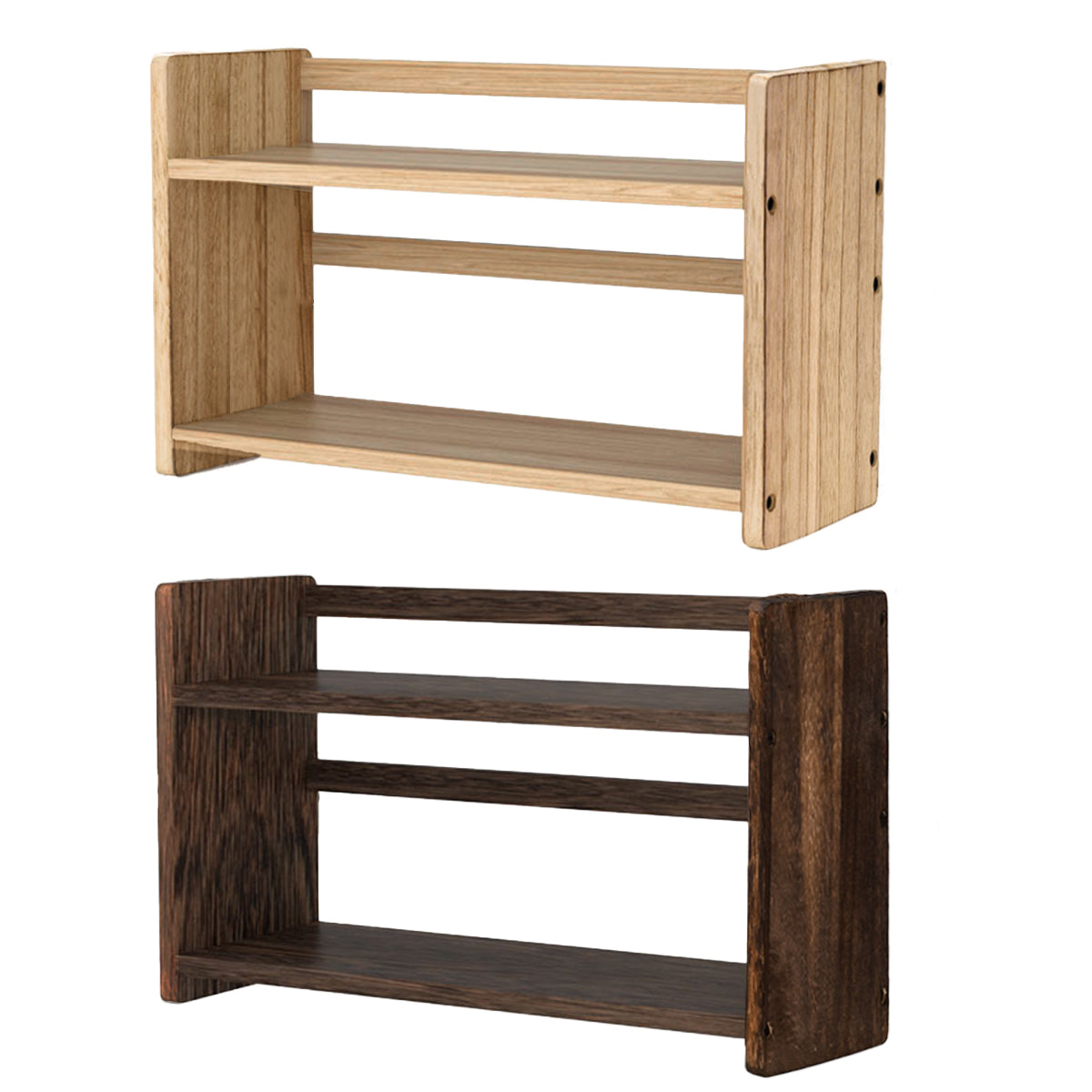 Solid Wood Movable Book Stand Desk Shelf Storage Decor