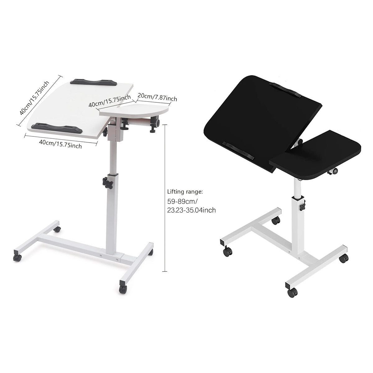 Adjustable Folding Computer Desk Stand with Tiltable Desktop