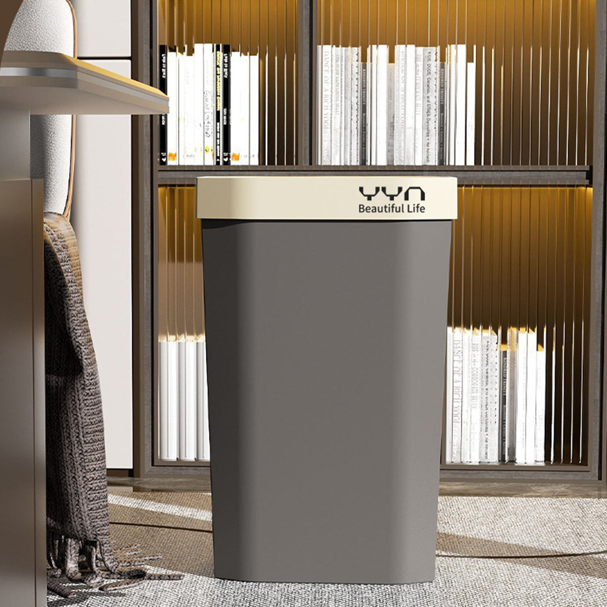 40L Slim Open-Top Waste Bin for Kitchen