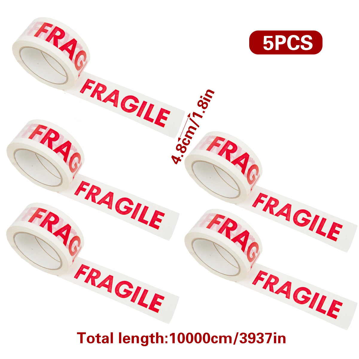 5 Rolls Fragile Stickers High Adhesion Shipping