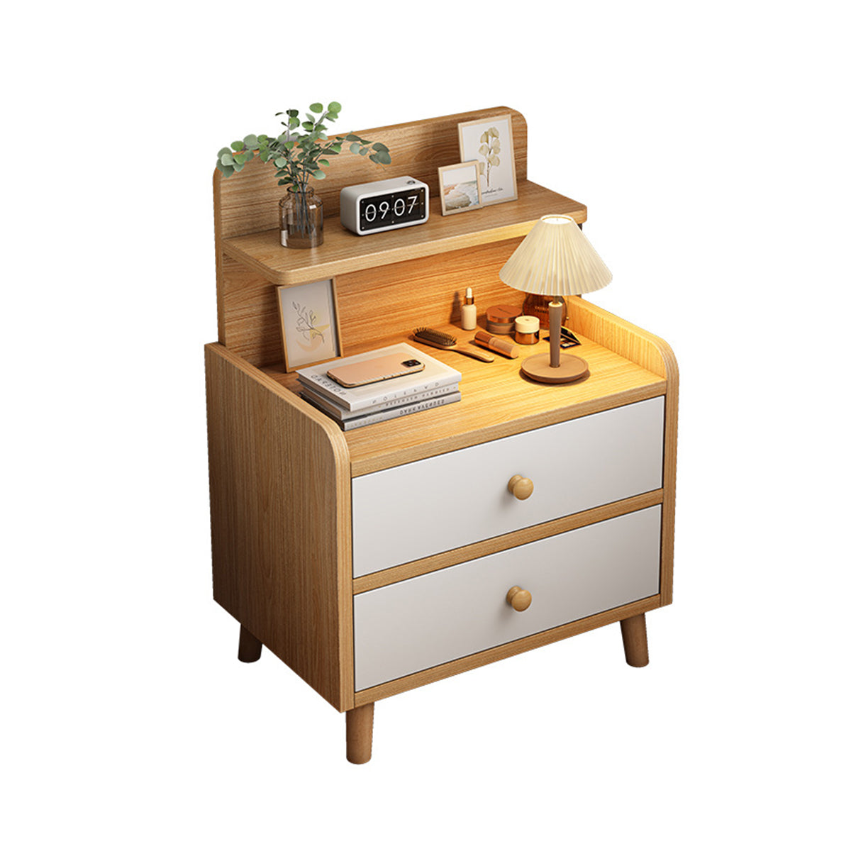 Minimalist Bedside Table Cabinet with Drawers