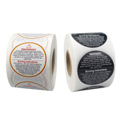 5 Rolls Candle Warning Stickers Fire Safety Decals