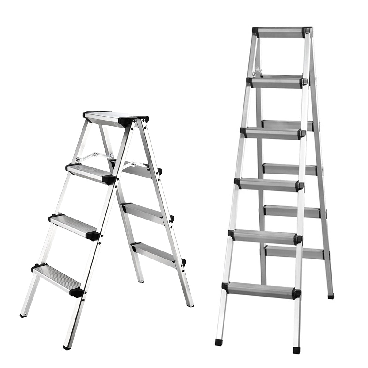 Double-Sided Aluminium Folding Ladder 4 or 6 Layer