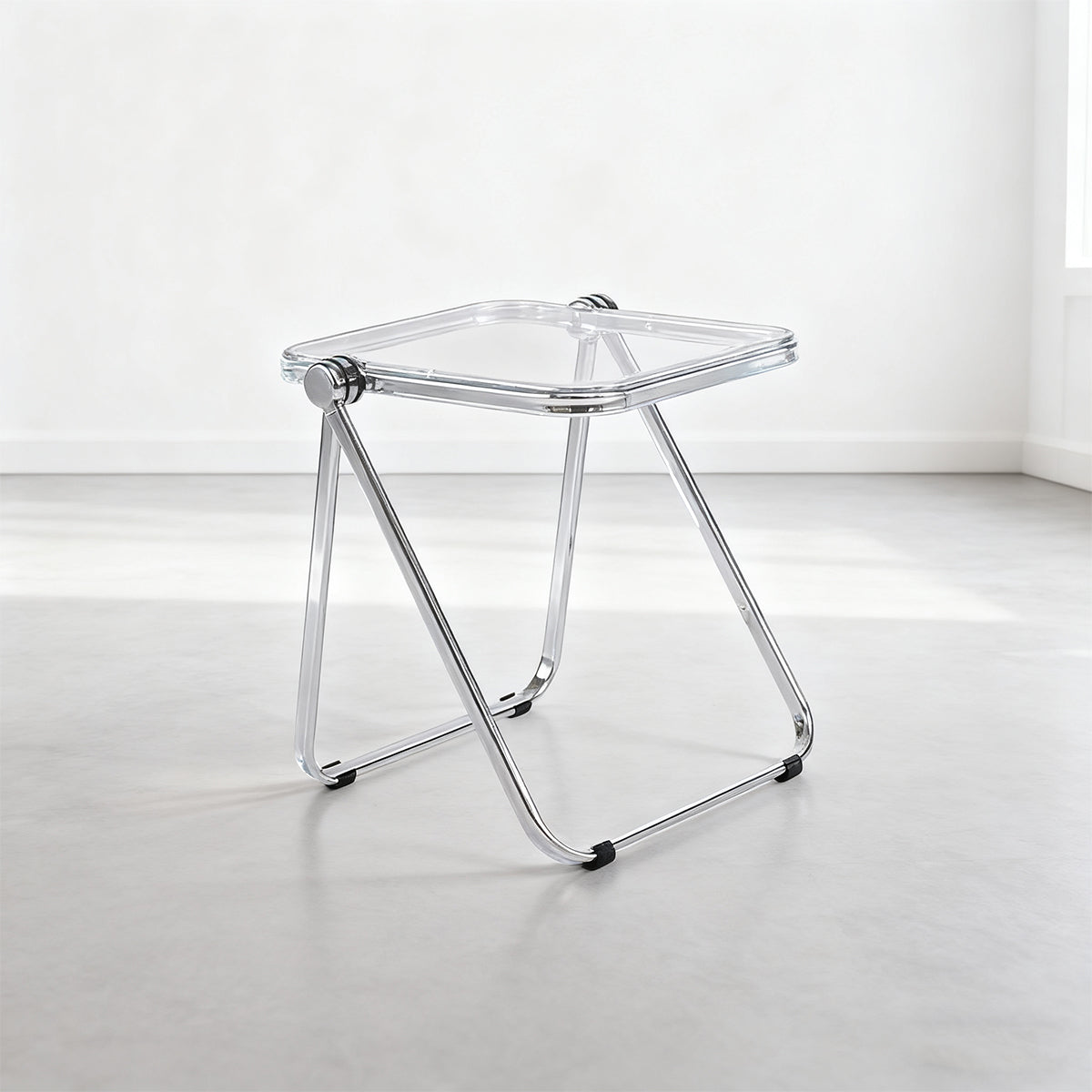 Foldable Transparent Coffee Table with PET Top