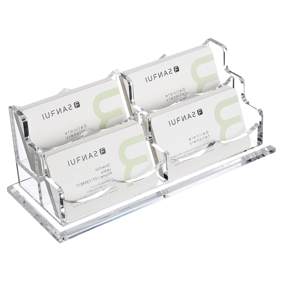 Acrylic Business Card Holder Desk Name Card Display Stand