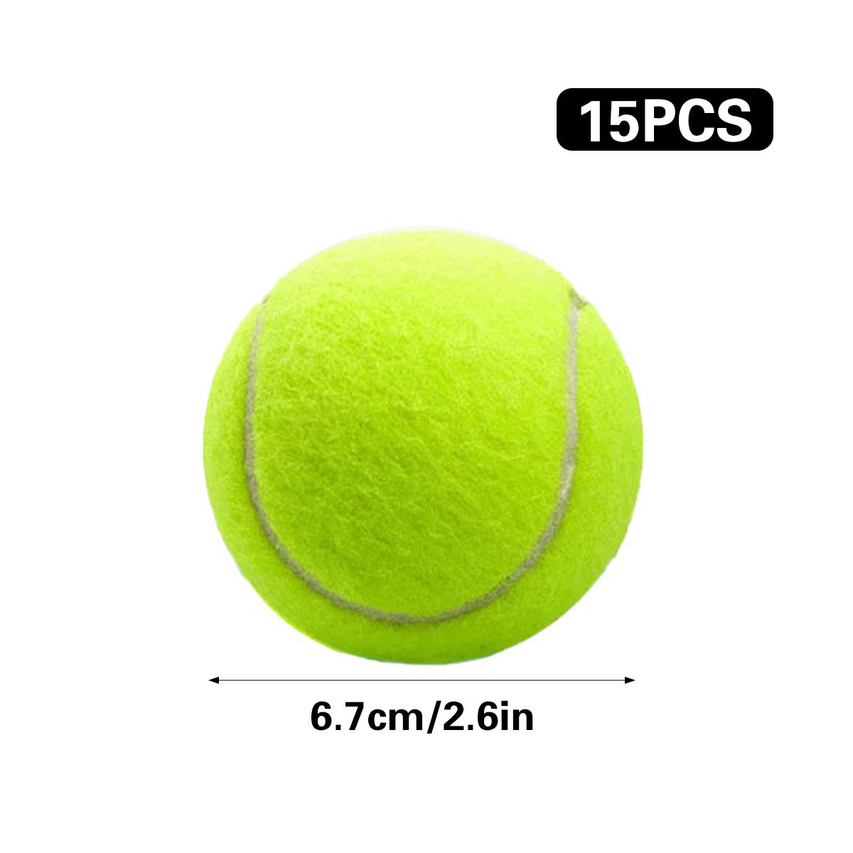 15pcs Training Tennis Balls with High Bounce