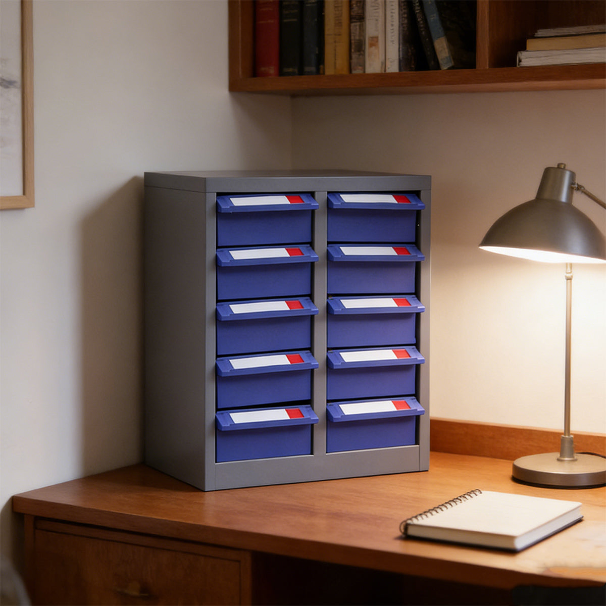 10-Drawer Parts Cabinet for Workshop and Garage