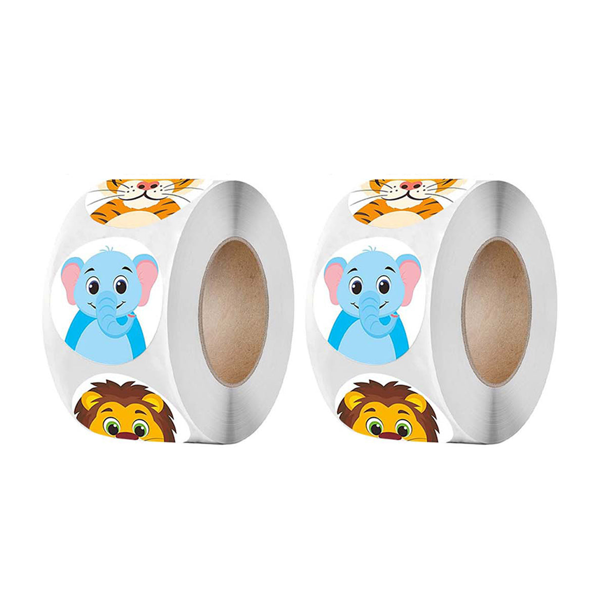 2 Rolls Animal Thank You Stickers Cartoon Kids Gift Labels