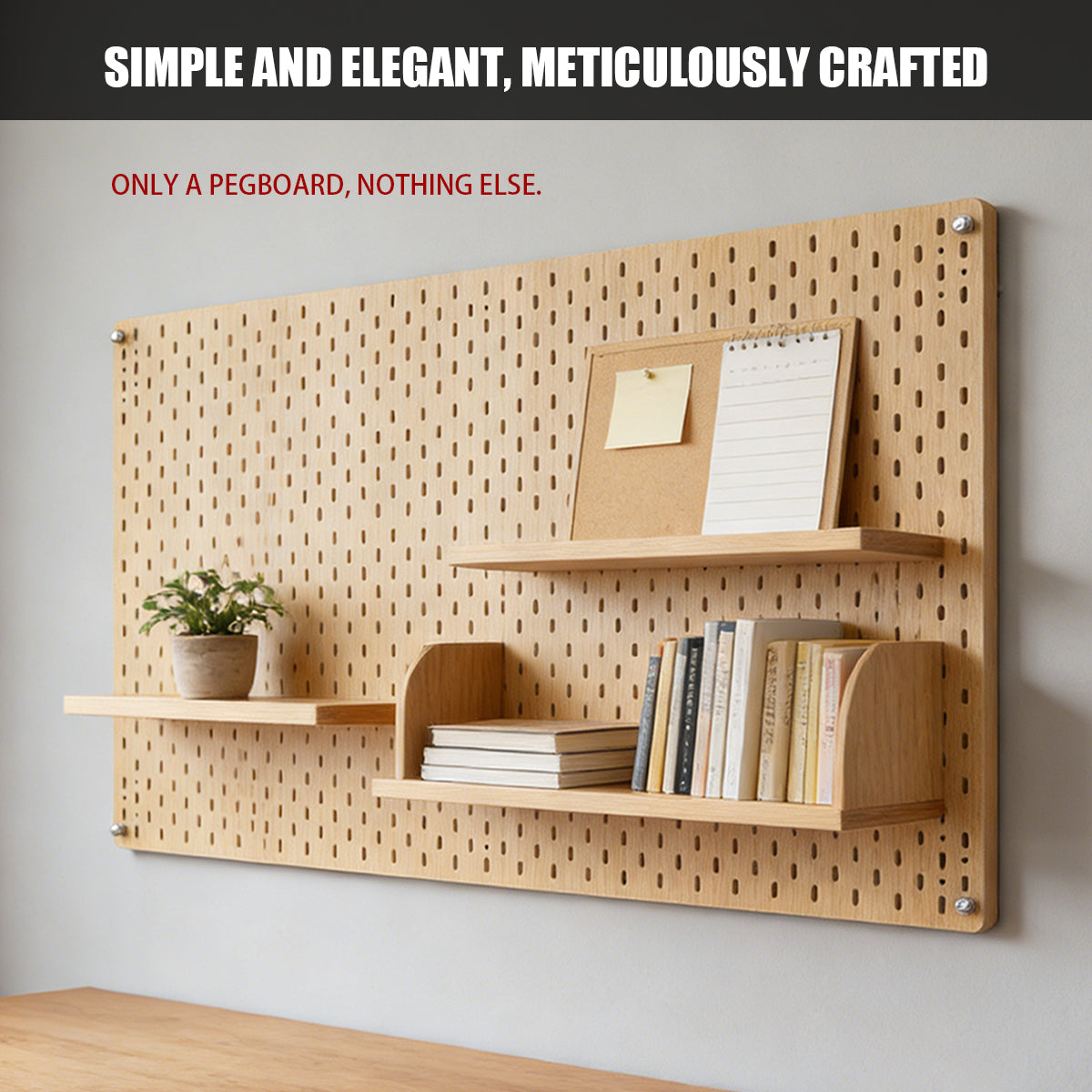 Acrylic Pegboard Wall Organiser 100x60cm
