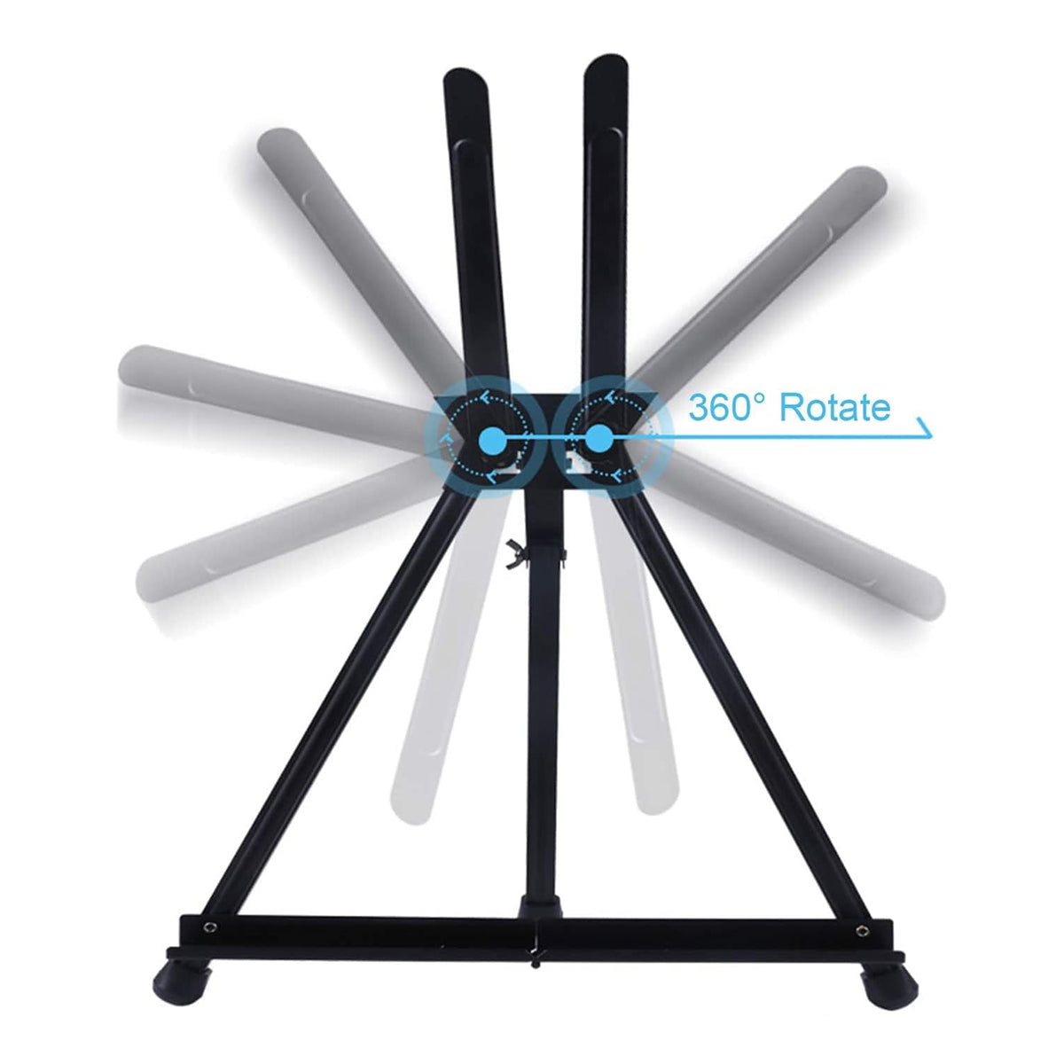 Black Aluminum Tabletop Display Easel Adjustable Tripod Stand