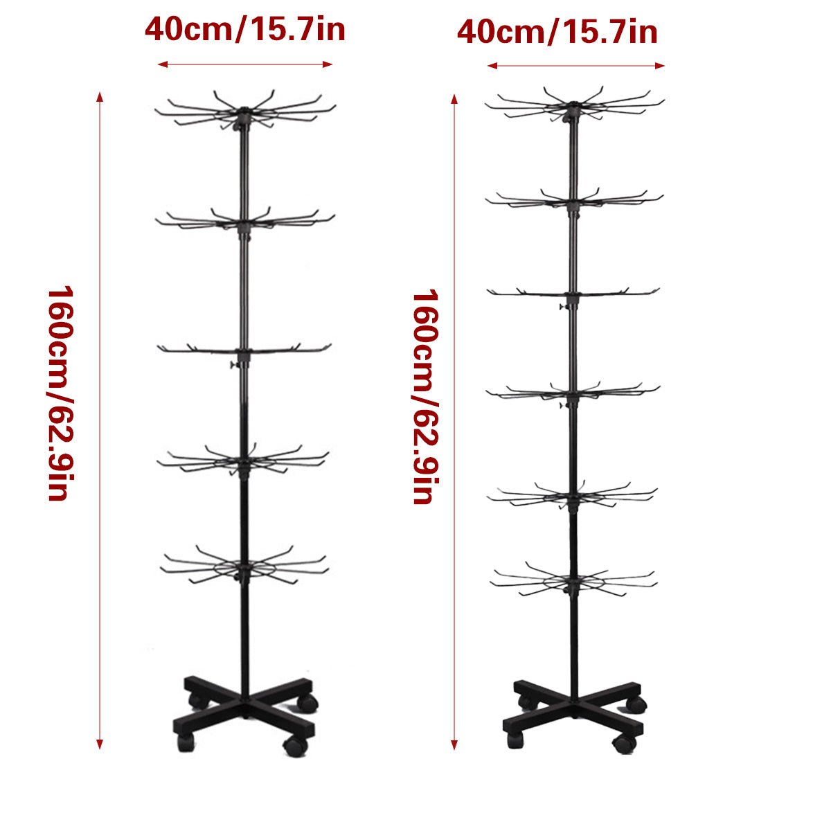 Rotating Jewellery Display Stand with Wheels