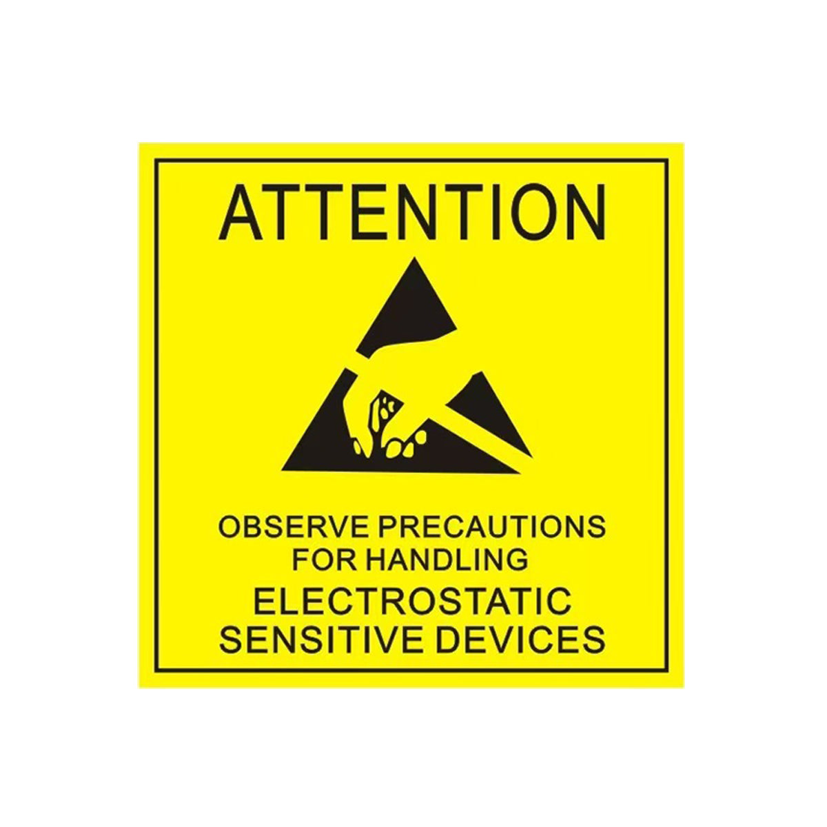Anti-Static Warning Sticker Labels for Electronics