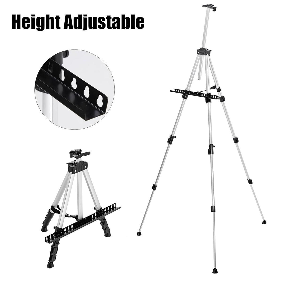 Aluminum Alloy POP Stand Telescopic Tripod Display Easel