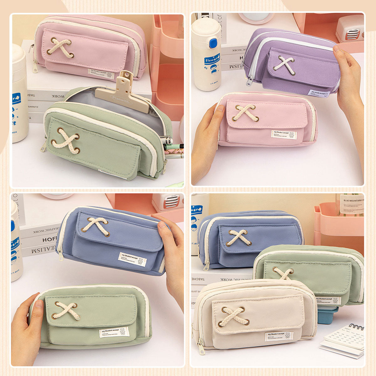 Pencil Case Large Capacity Layered Storage 6 Colours