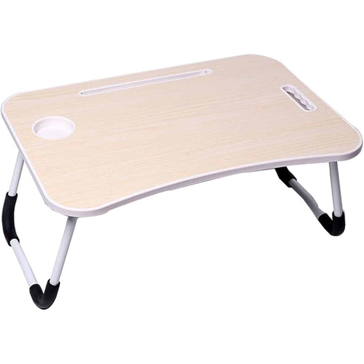 Foldable Laptop Bed Table Cup Slot and Device Stand
