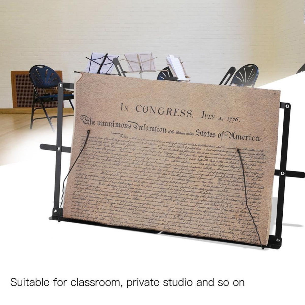 Portable Folding Music Stand Iron Book Holder