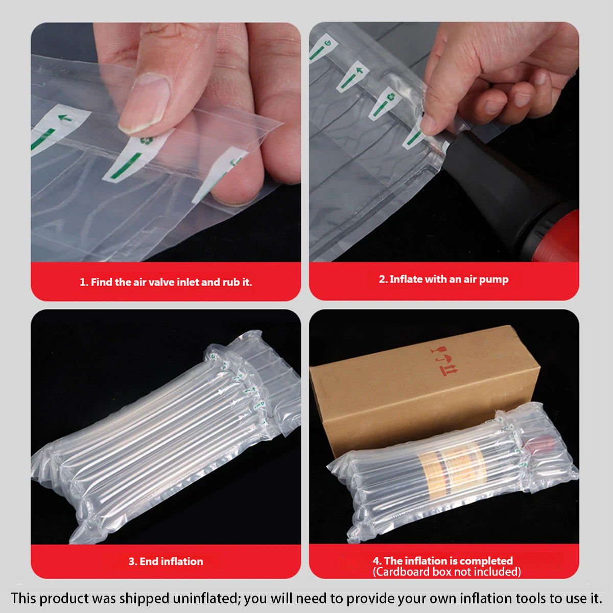 100pcs Air Column Bags for Shipping Void Fill