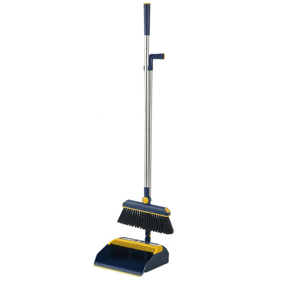 Folding Broom and Dustpan Set Rotating Head Comb