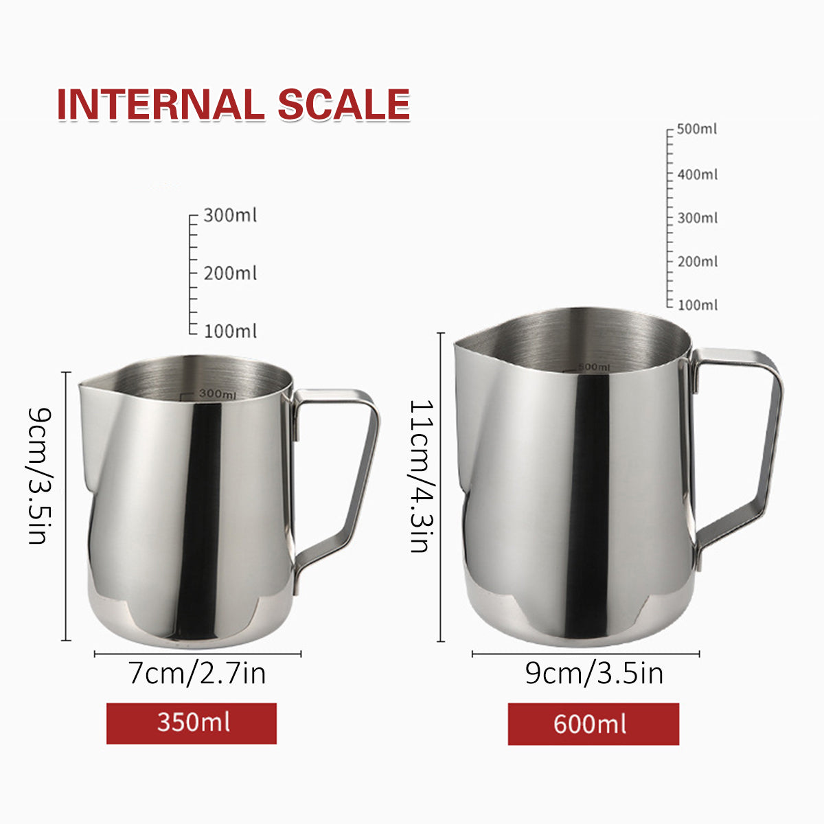 Stainless Steel Milk Frothing Pitcher Latte Art