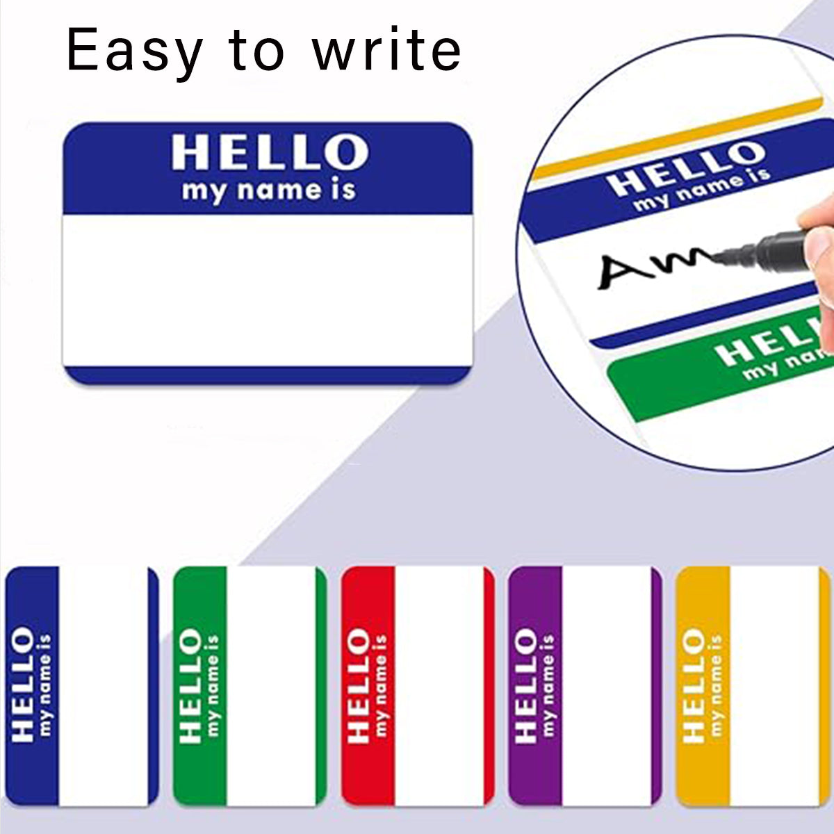 300 Pcs Cartoon Name Labels Hello My Name Is Stickers