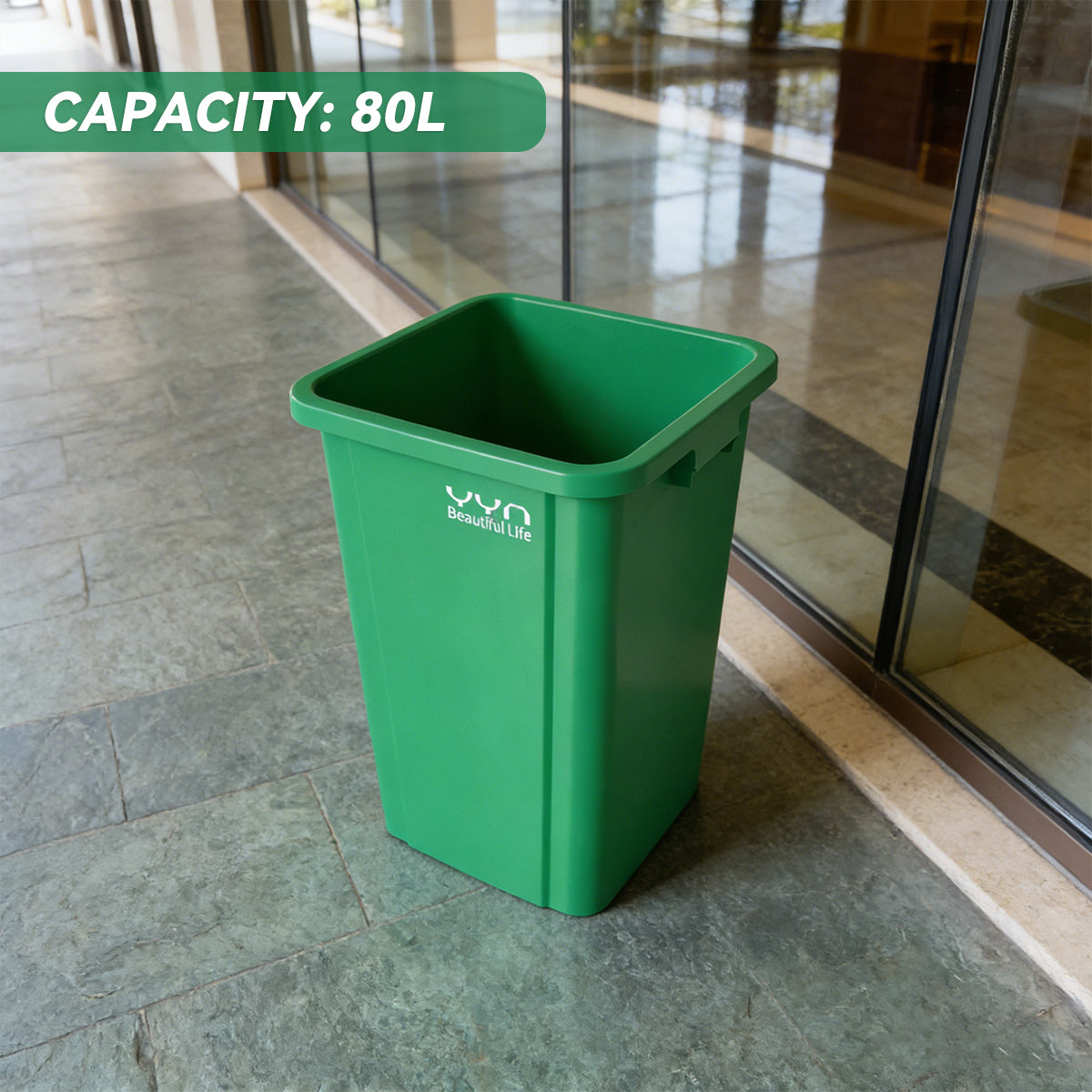 80L Trash Can Dustbin Large Capacity Heavy Duty