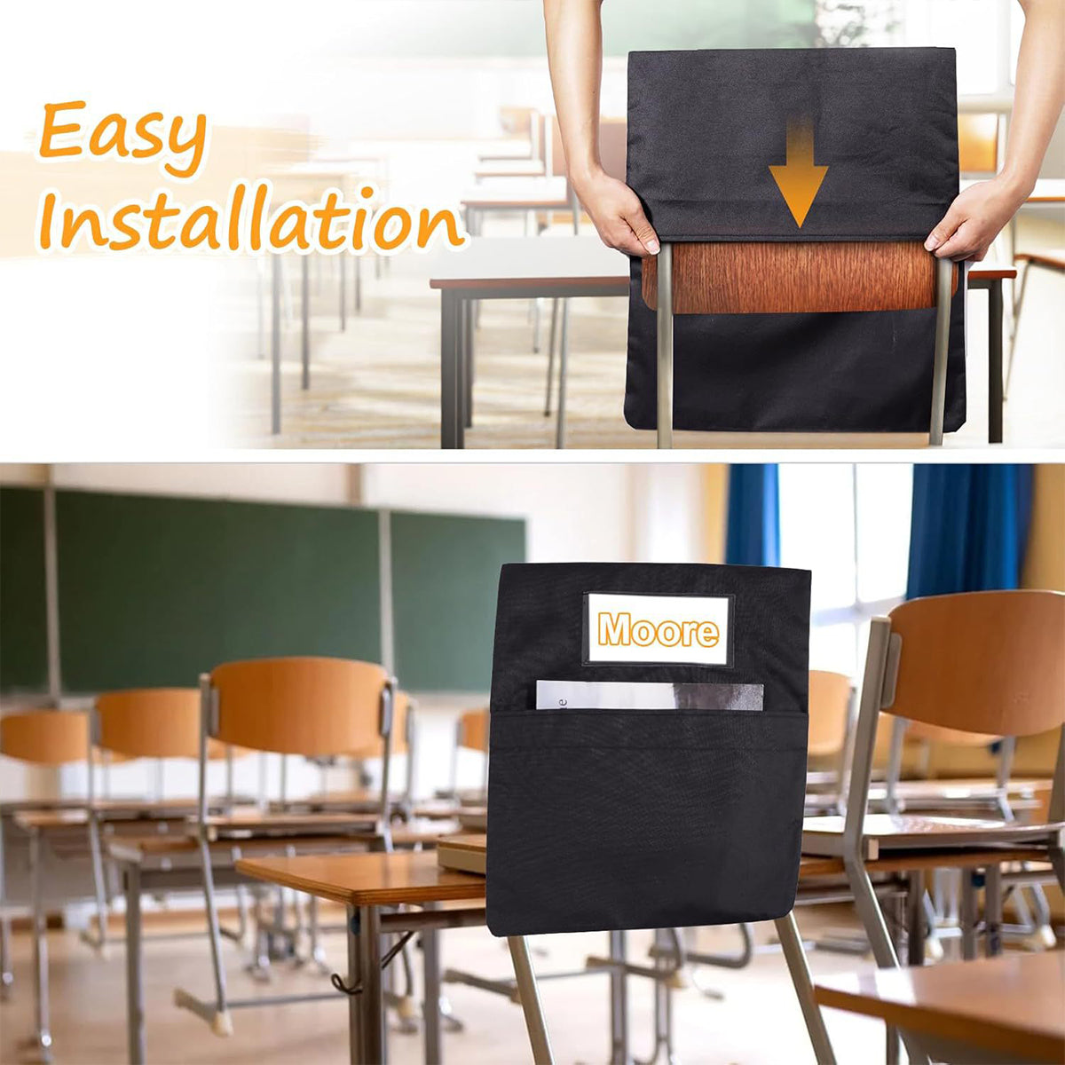 6 Pcs Chair Back Hanging Bags for Classroom