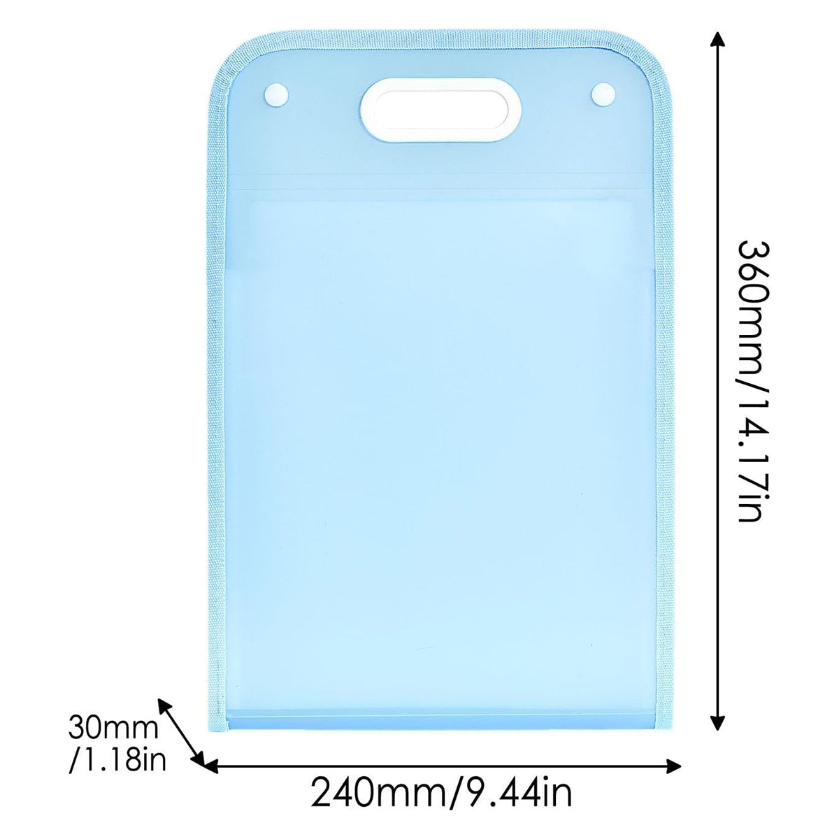 2 Pcs A4 File Storage Bag 13-Pocket Large Capacity Organizer