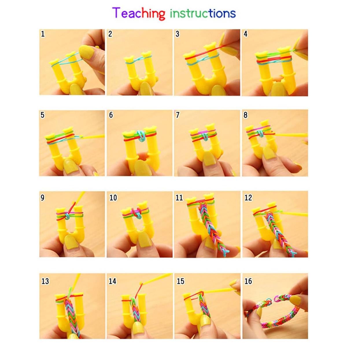 15000 Pcs Rainbow Rubber Bands with Storage Case