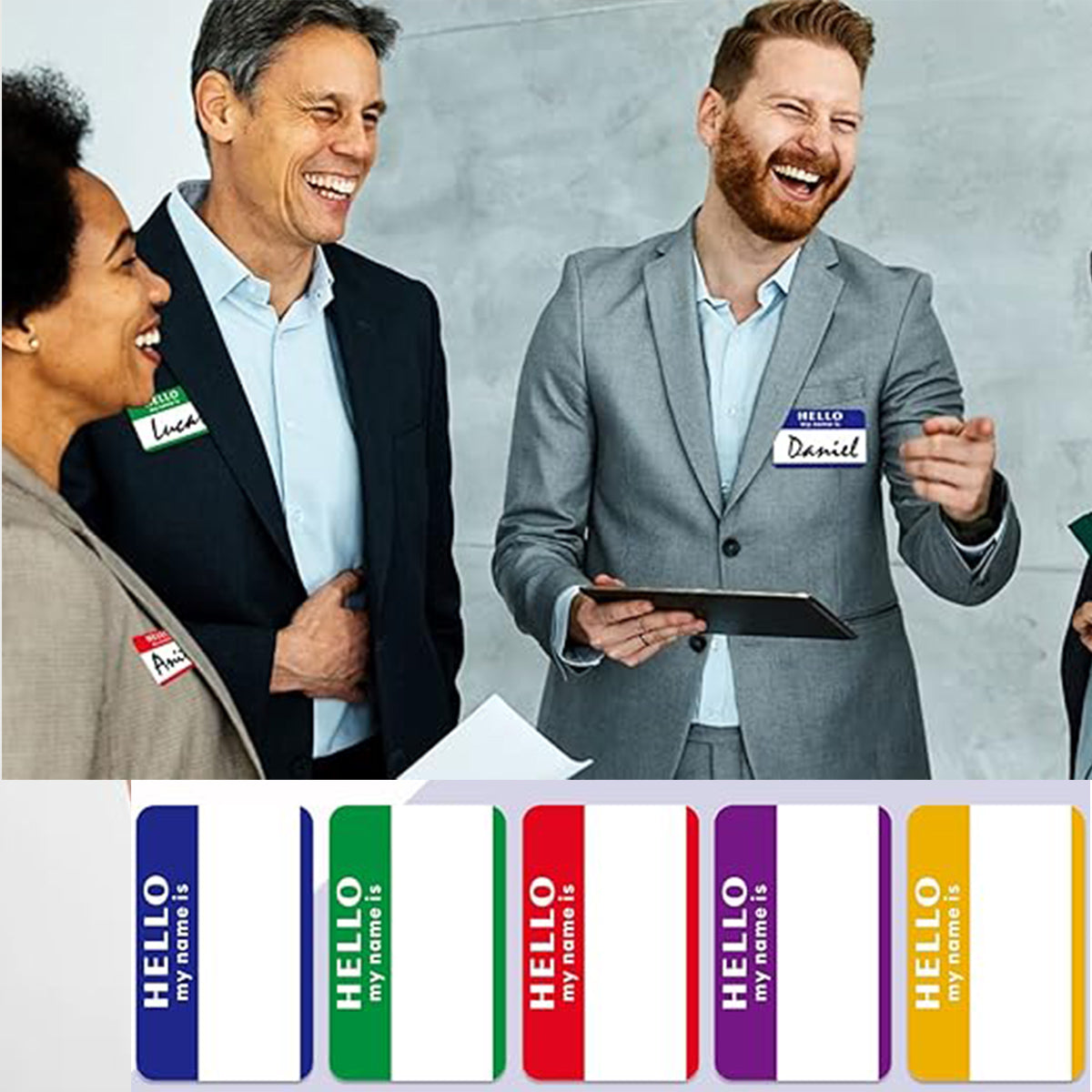 300 Pcs Cartoon Name Labels Hello My Name Is Stickers