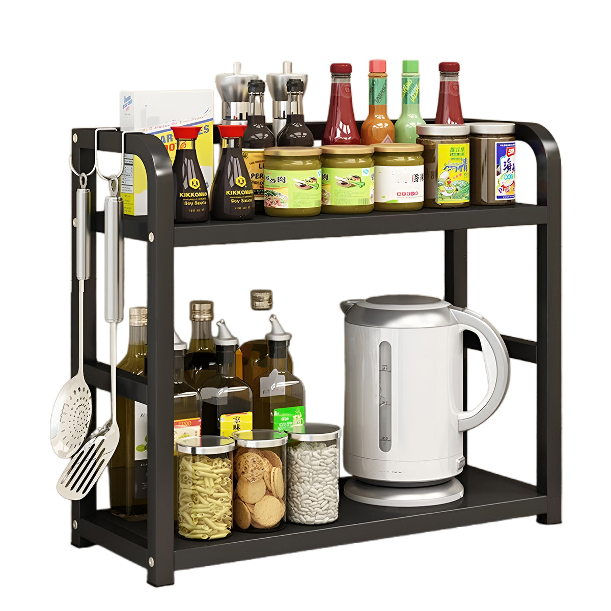 2-Tier Kitchen Storage Rack Countertop Organization