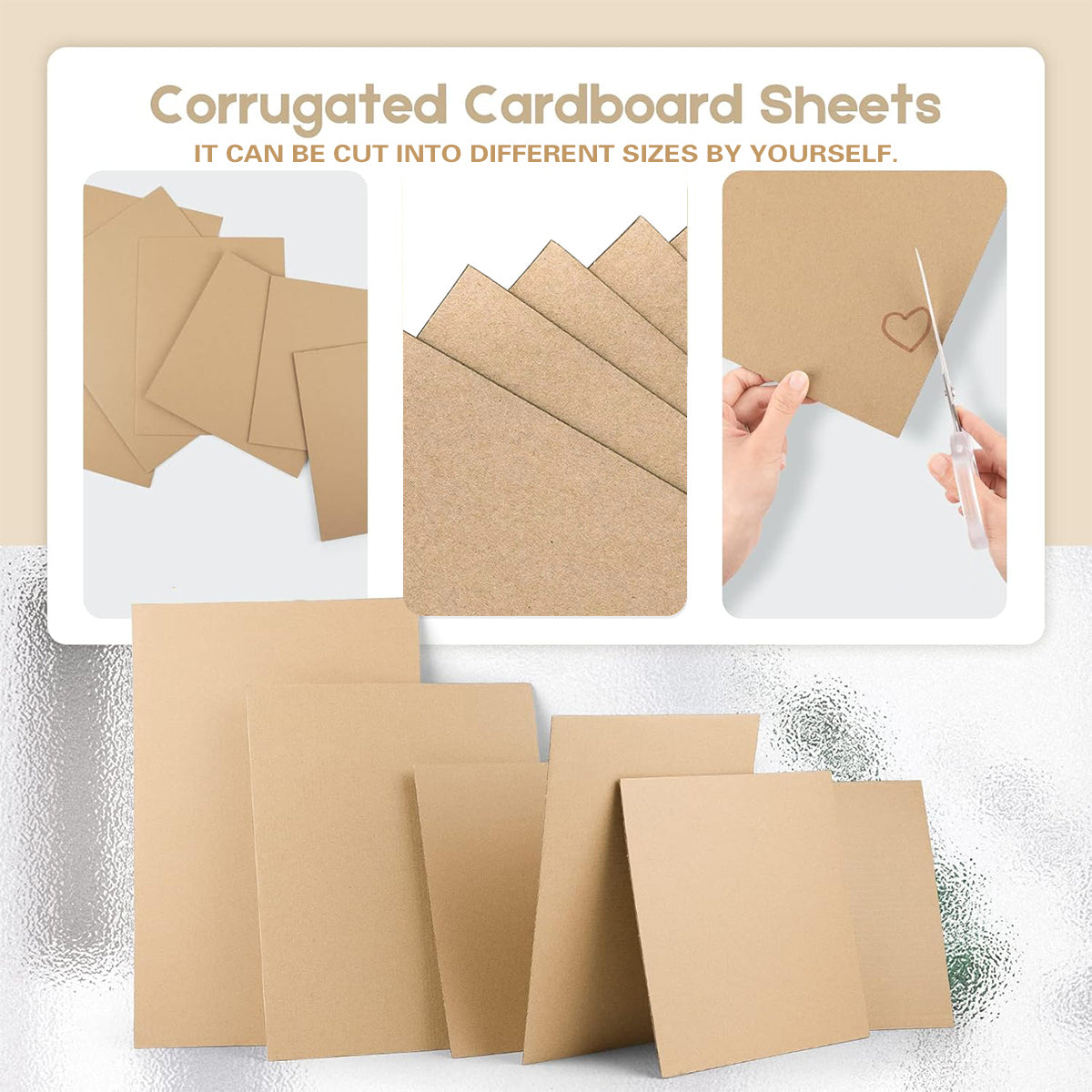 Corrugated Cardboard Sheets 20pcs 80x80cm