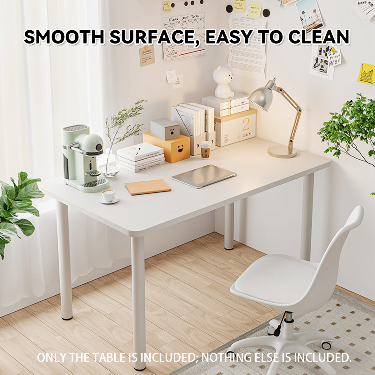 White Study Desk with 25mm Thick Top 100cm