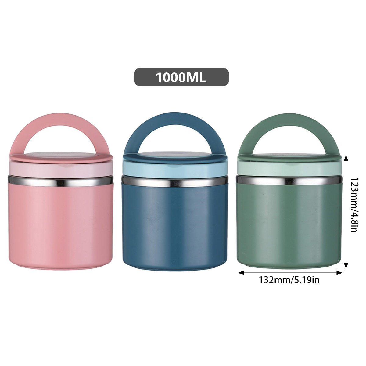 1L Stainless Steel Insulated Lunch Box