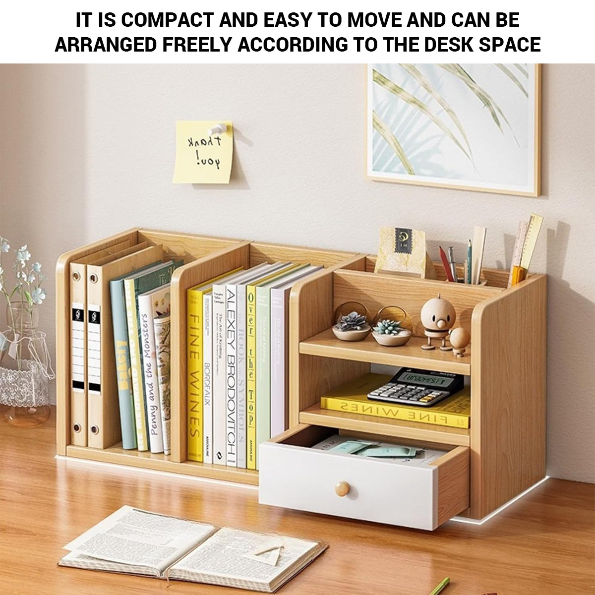 Office Desktop Rack Wooden Storage Organizer for Documents