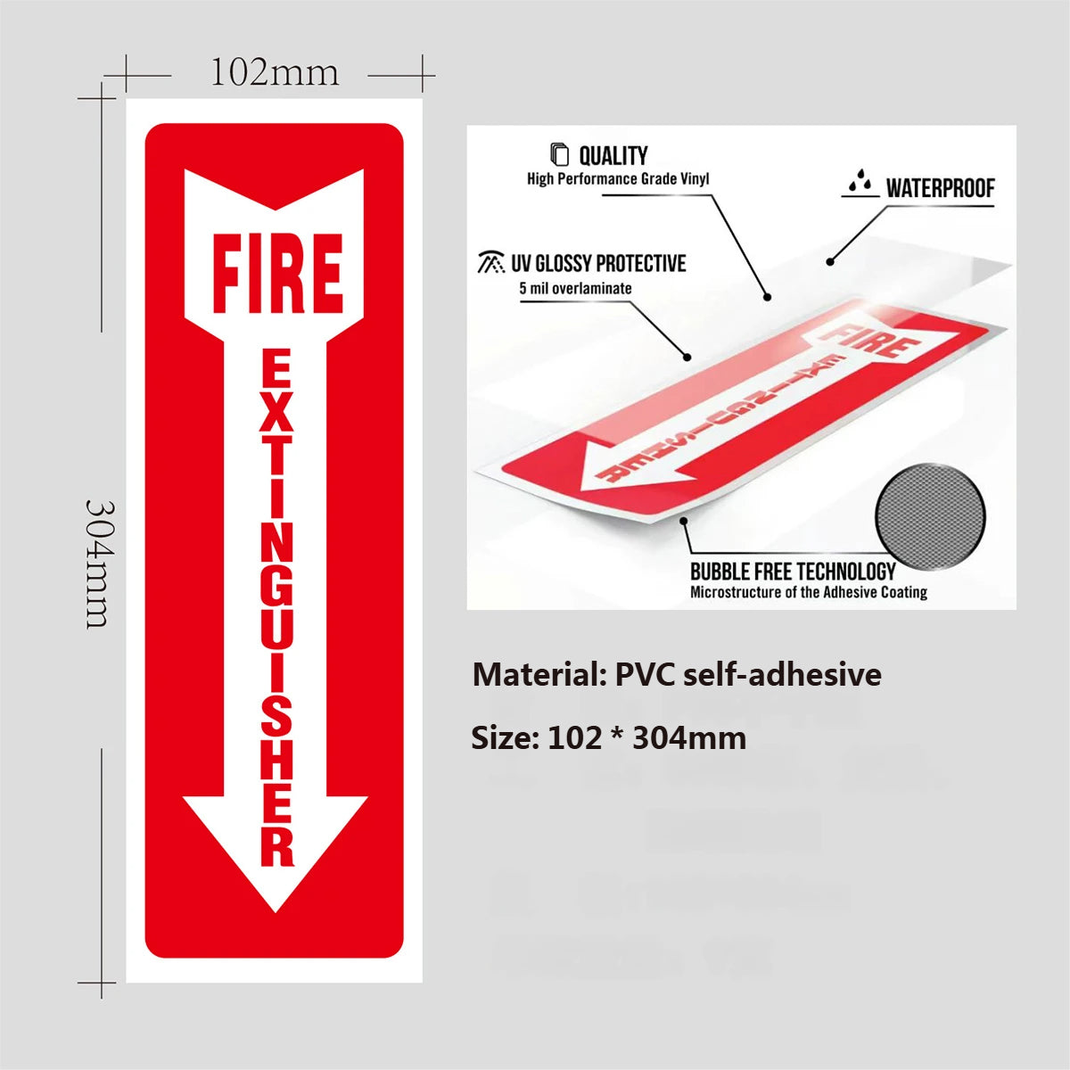 30 Pcs Fire Extinguisher Indicator Stickers