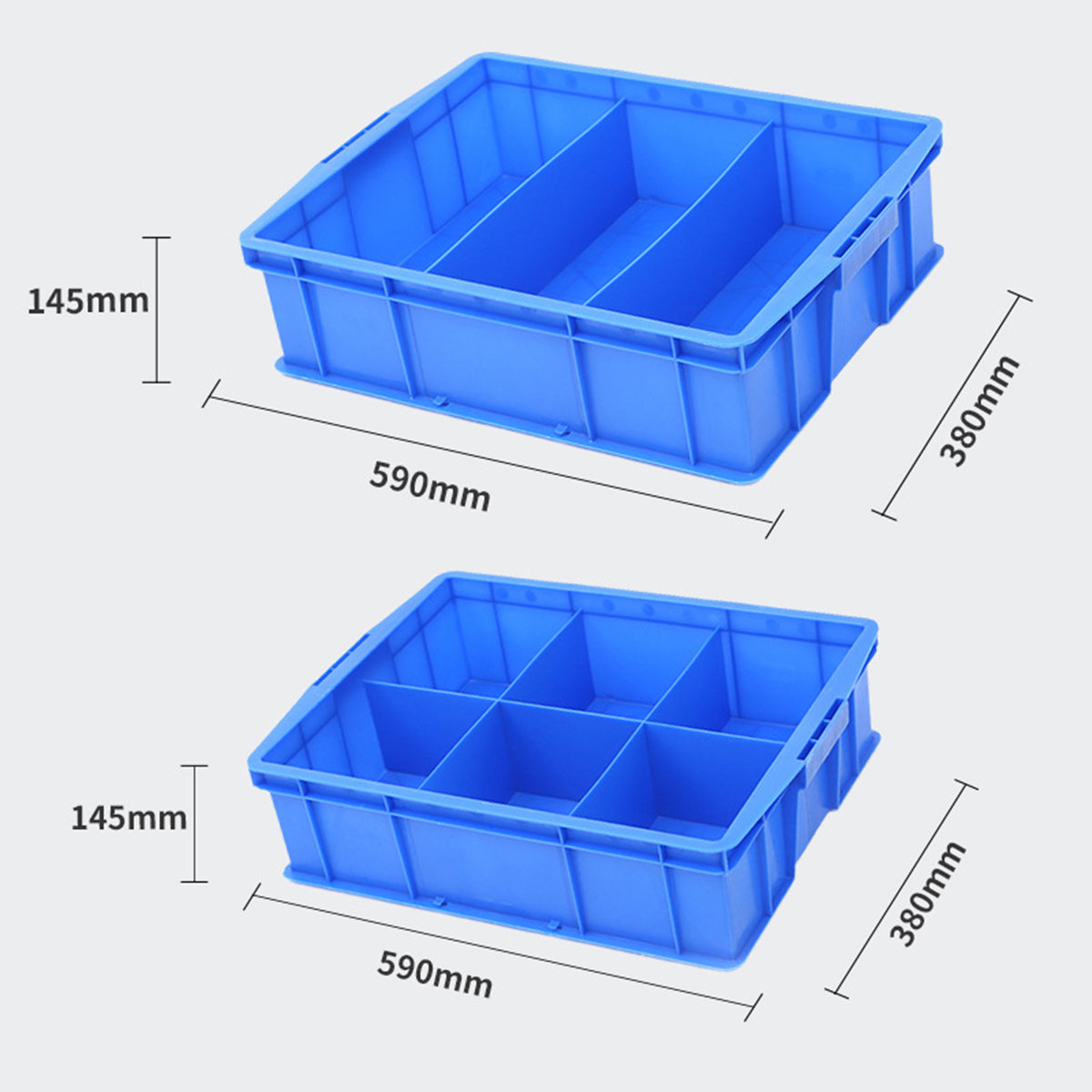 Plastic Storage Box with 3 or 6 Compartments