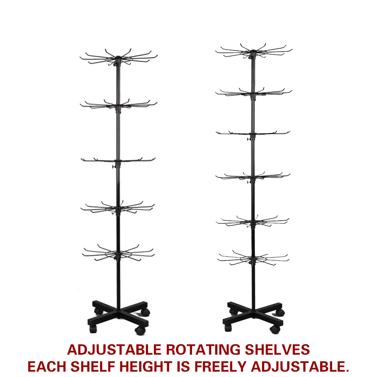 Rotating Jewellery Display Stand with Wheels