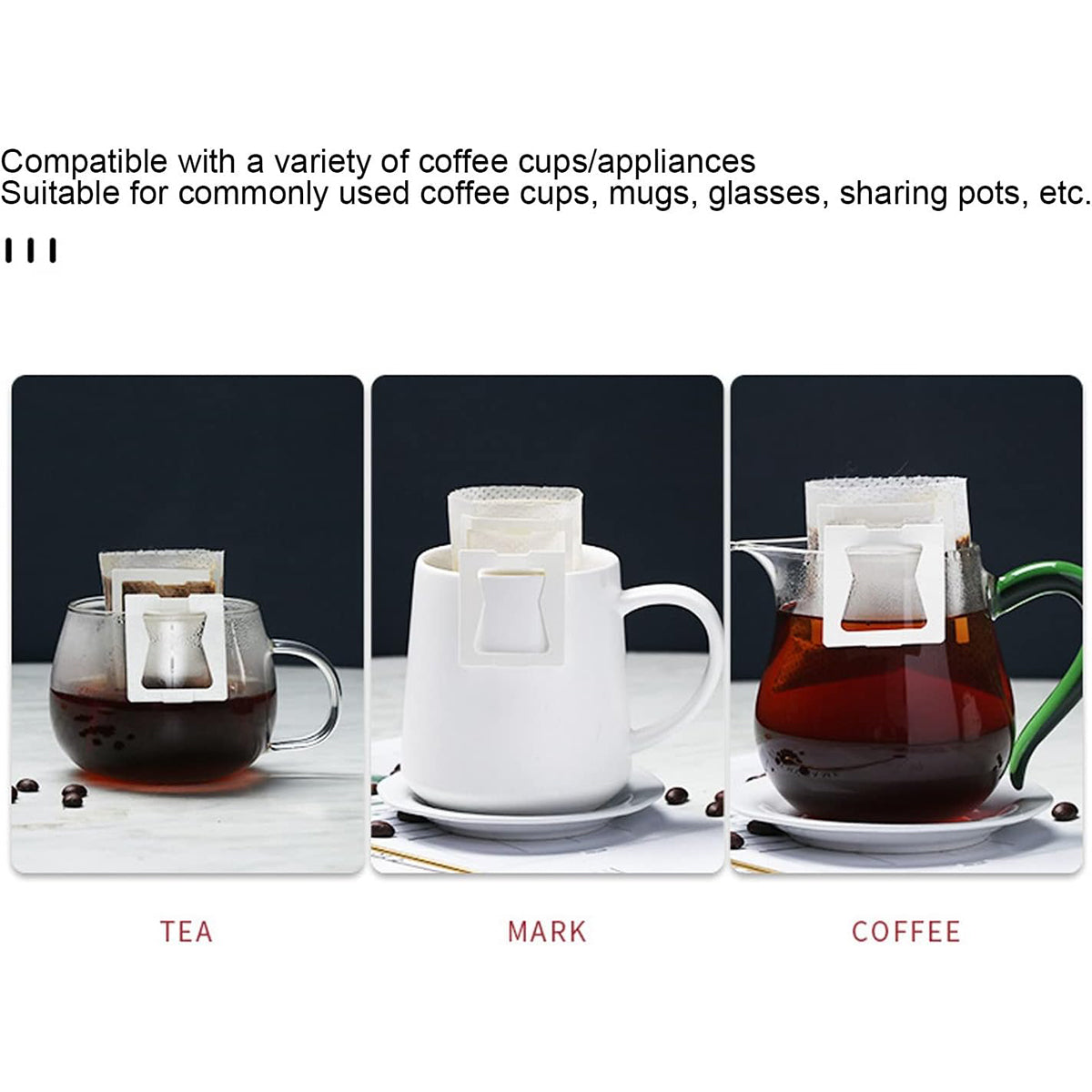 100pcs Hanging Ear Coffee Filter Drip Bags