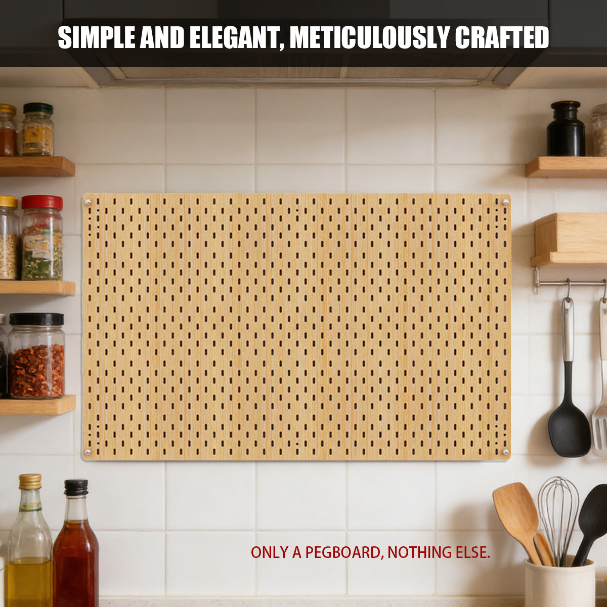 Acrylic Pegboard Wall Organiser 100x60cm