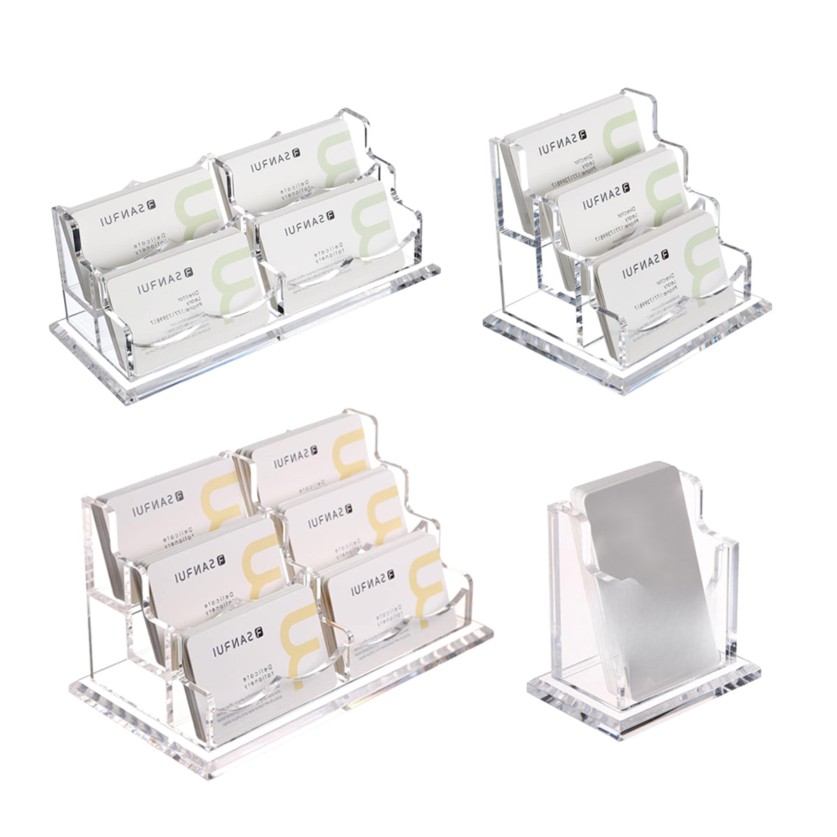 Acrylic Business Card Holder Desk Name Card Display Stand