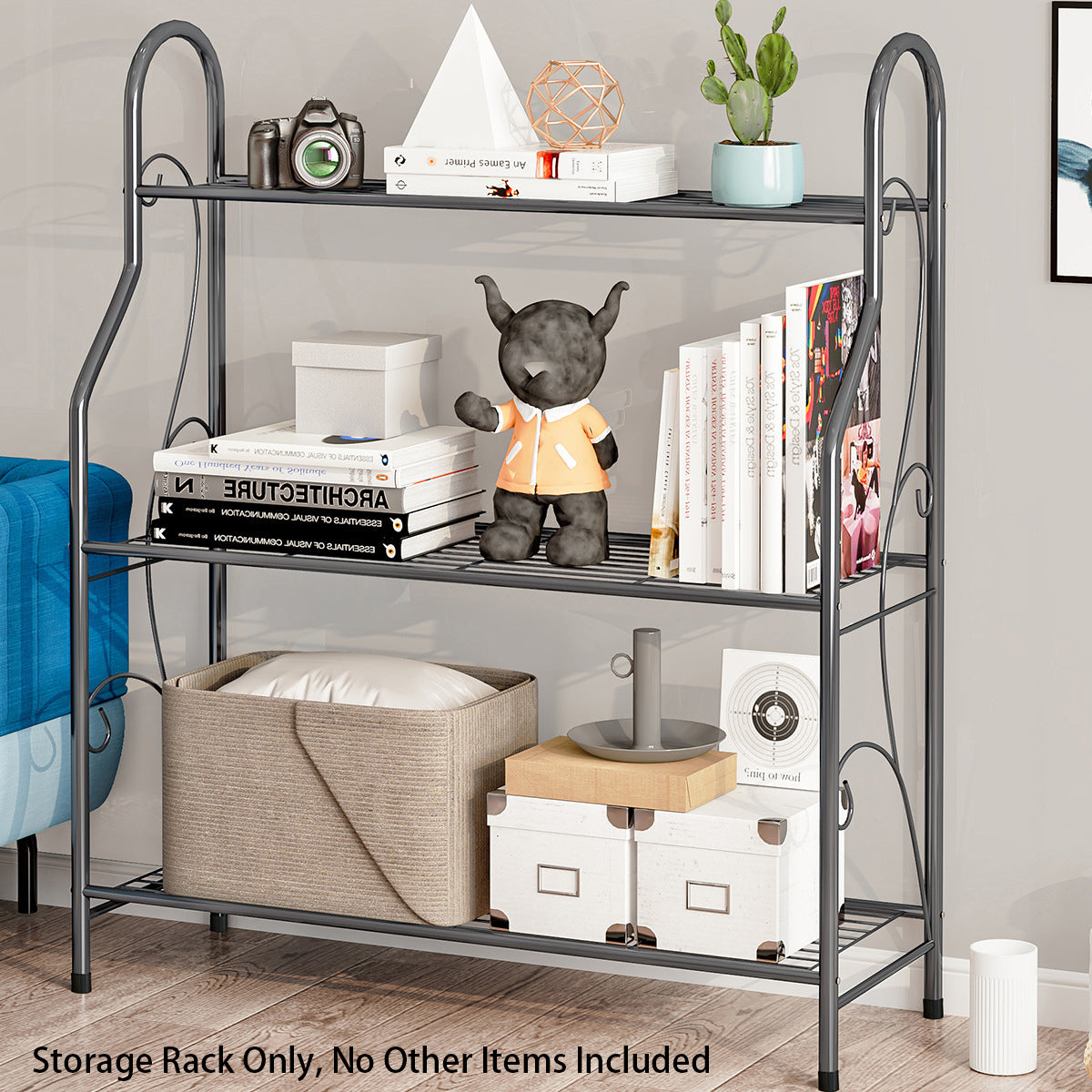 3-Tier Metal Flower Stand for Indoor and Outdoor