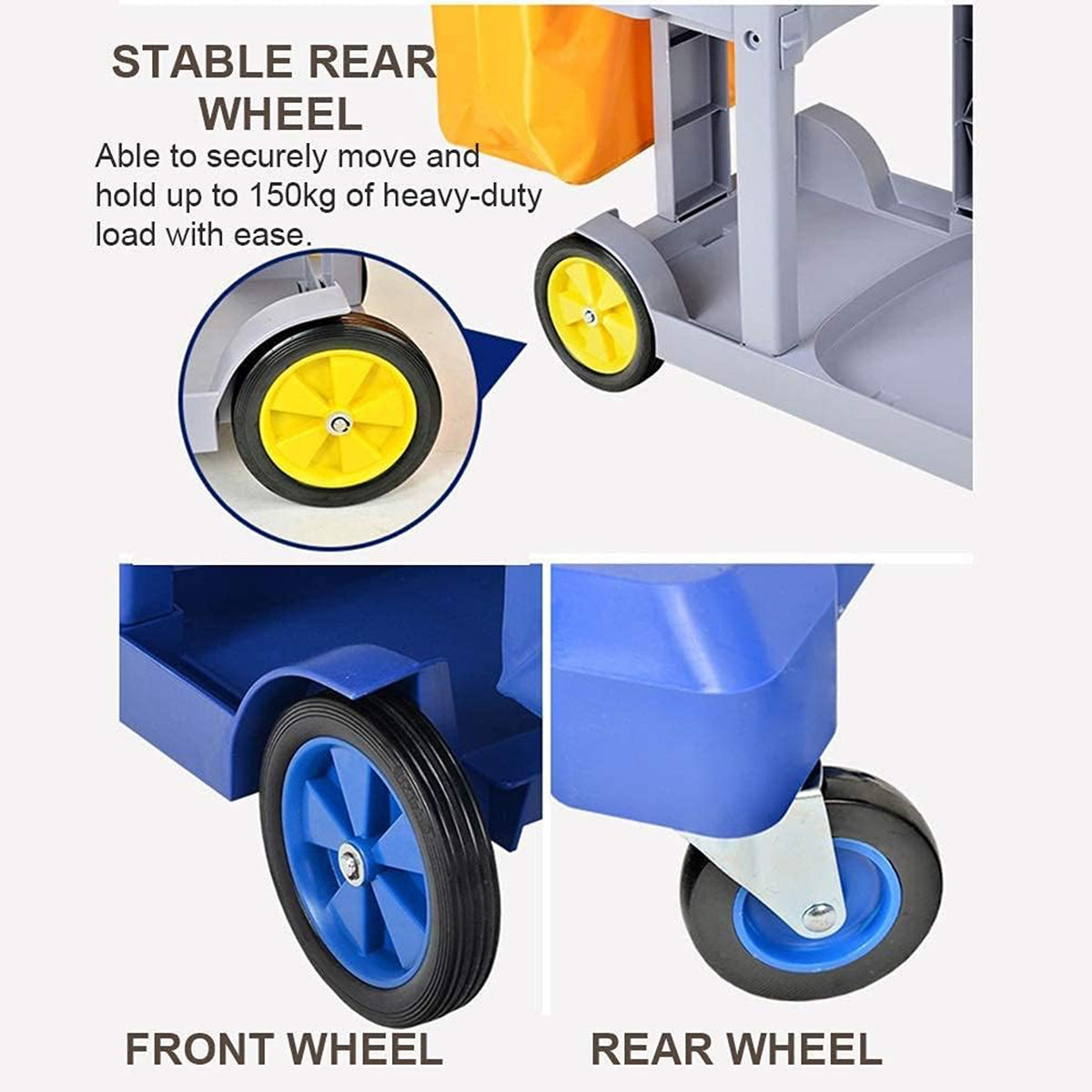 Multi-Function Hand-Push Cleaning Trolley Cart