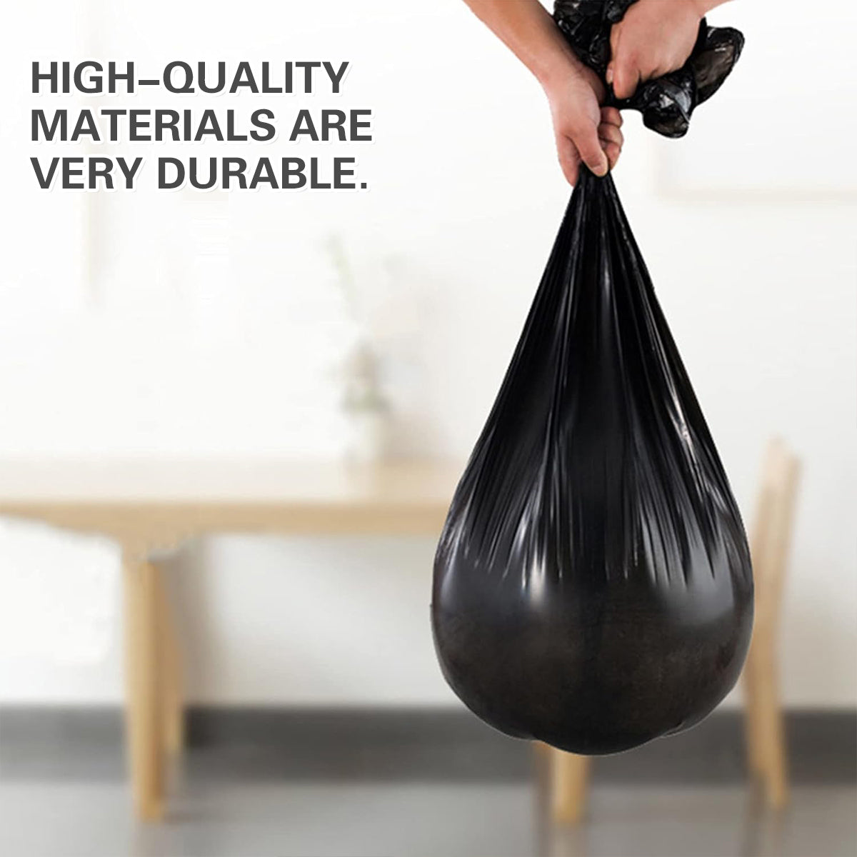 50pcs Heavy Duty Large Trash Bags 140x120cm Black