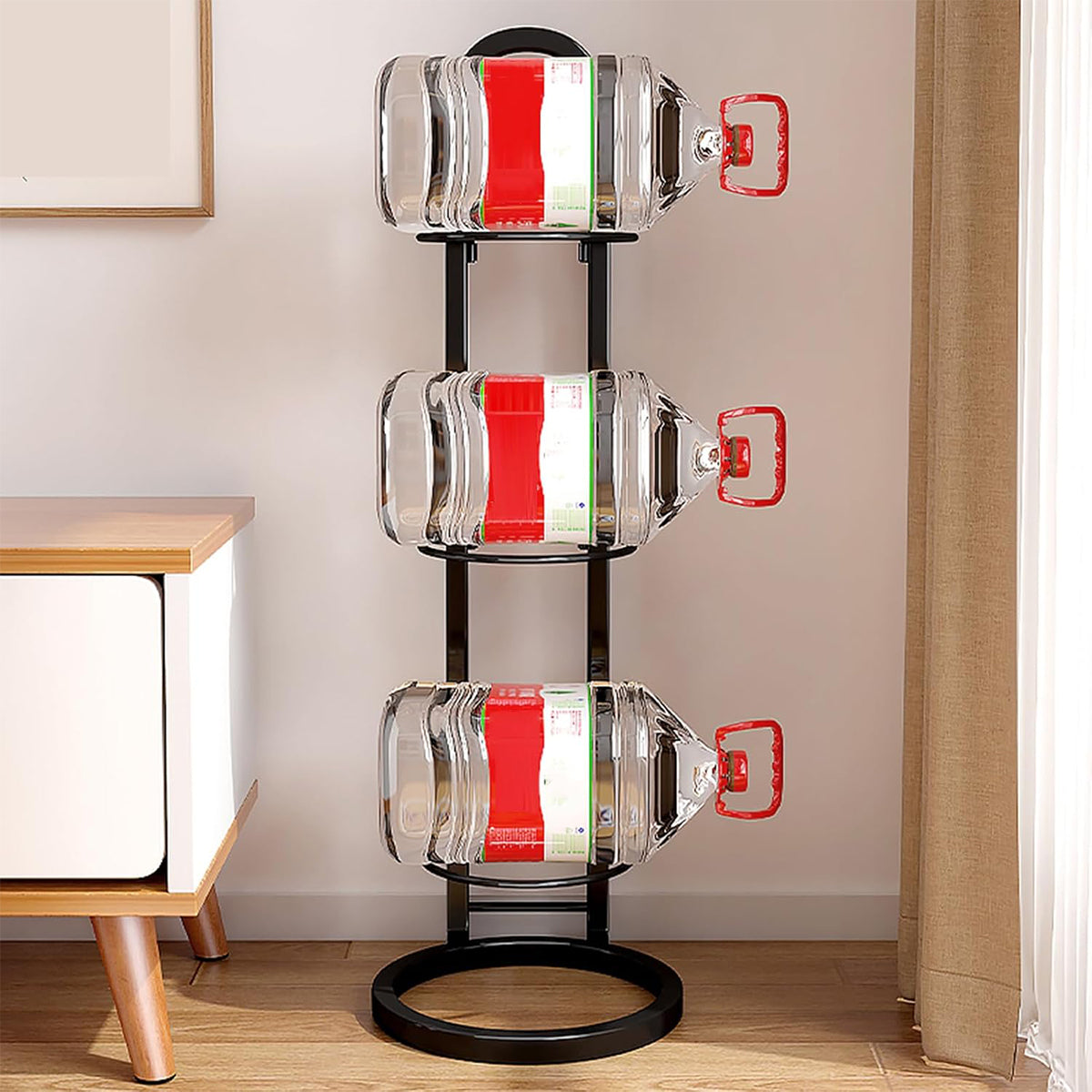 3-4 Tier Ball Storage Rack for Basketball Sports