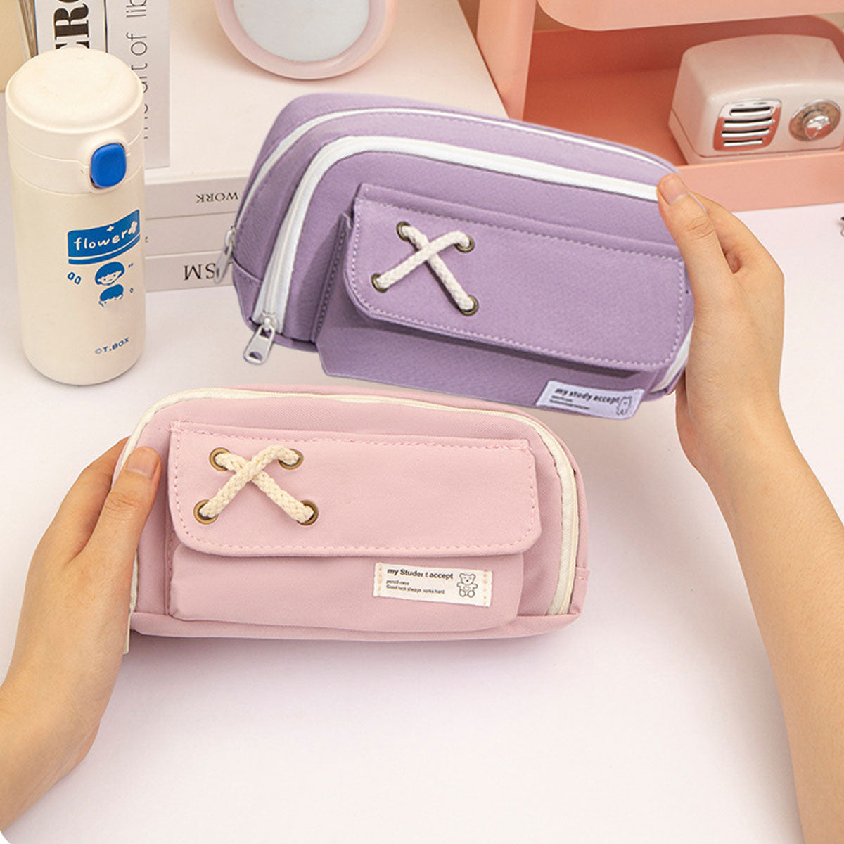 Pencil Case Large Capacity Layered Storage 6 Colours