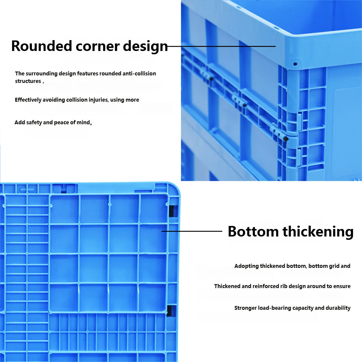 Foldable Plastic Storage Box for Workshop
